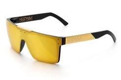 Quatro Sunglasses: Black/Gold Metal Customs