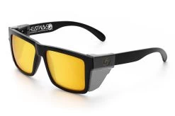 VISE Z87 Sunglasses Black Frame: Gold Lens -Glasses Specialty Store Black Gold Rush Angle1 SmokeSS