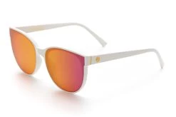 Carat Sunglasses: White -Glasses Specialty Store Carat White Rose Gold Side
