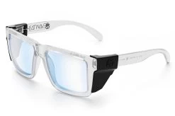 XL VISE Z87 Sunglasses Vapor Clear Frame: Blue Light Blocking -Glasses Specialty Store Clear Blue Light Angle Black
