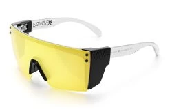 Lazer Face Glasses: HI-VIS YELLOW Z87 -Glasses Specialty Store Clear Hi Vis Yellow Angle Black