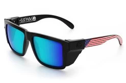 XL VISE Z87 Sunglasses: Stars And Stripes USA -Glasses Specialty Store Stars Stripes USA Galaxy Angle Black