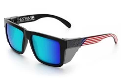 XL VISE Z87 Sunglasses: Stars And Stripes USA -Glasses Specialty Store Stars Stripes USA Galaxy Angle Smoke