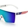 Lazer Face Sunglasses: WHITE FRAME Stars & Stripes USA Z87 2 Lazer Face Sunglasses: WHITE FRAME Stars & Stripes USA Z87 -Glasses Specialty Store Stars Stripes USA White Angle