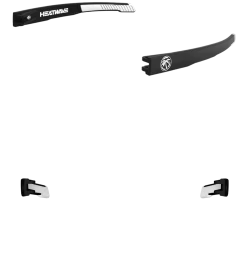 Custom Future Tech -Glasses Specialty Store arm performance black with black and white emblems