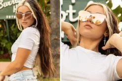 Carat Sunglasses: White -Glasses Specialty Store carat white girl