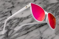 Carat Sunglasses: White -Glasses Specialty Store caratwhite 1