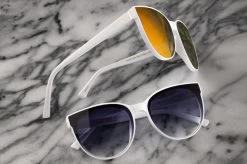 Carat Sunglasses: White -Glasses Specialty Store caratwhite 3