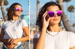 Carat Sunglasses: White -Glasses Specialty Store caratwhite amanda