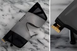 Clarity Sunglasses: BLACK -Glasses Specialty Store clarity rose black 1