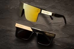 Quatro Sunglasses: Black/Gold Metal Customs -Glasses Specialty Store goldmetal
