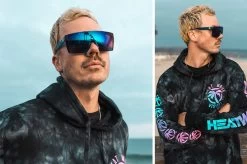 Lazer Face Sunglasses: Neon Blue Z87 -Glasses Specialty Store lazer neon blue